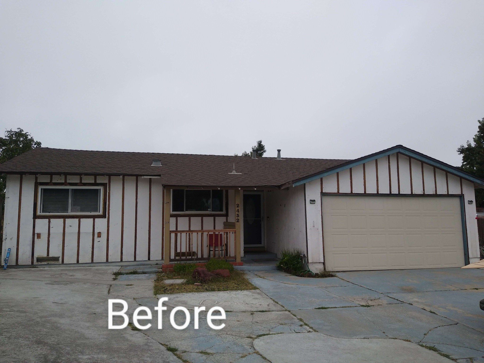 Before exterior painting project