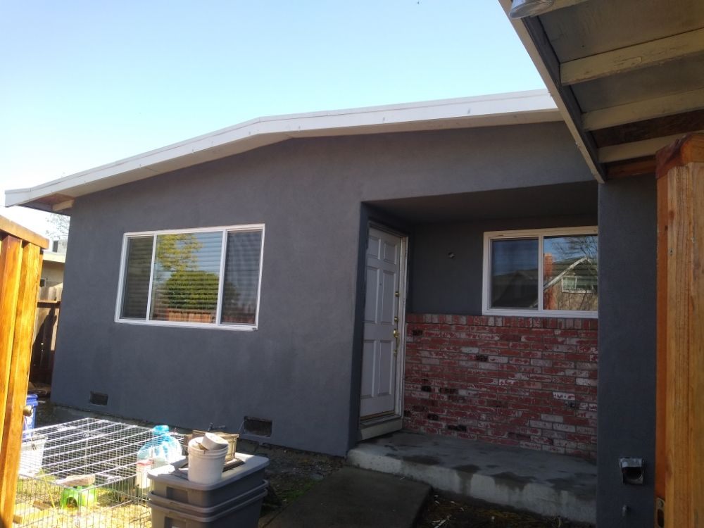 Completed residential exterior finish